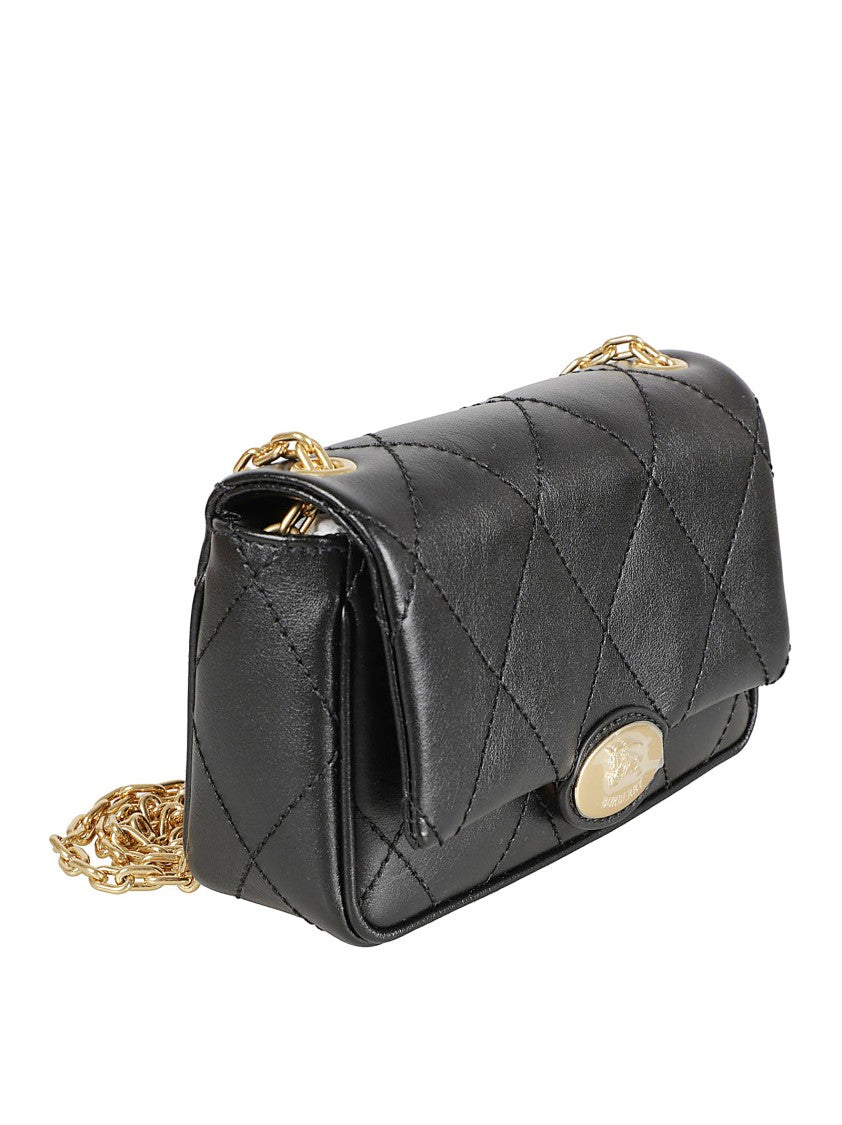 Burberry Quilted Leather Handbag With Equestrian Engraving