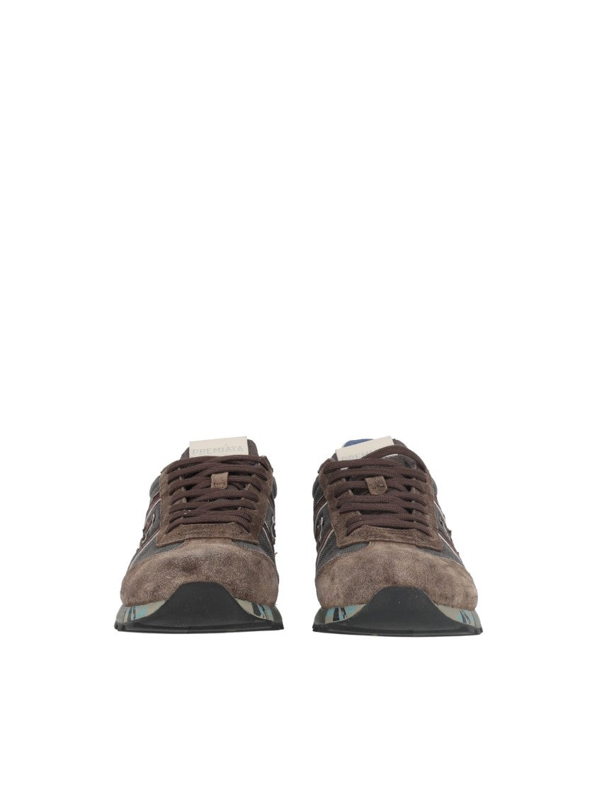Premiata Brown Lucy Suede Leather Sneakers