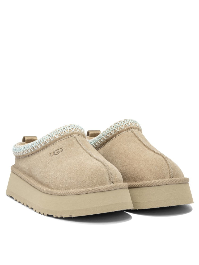 Ugg Plush Suede Slippers With 4.4 Cm Platform