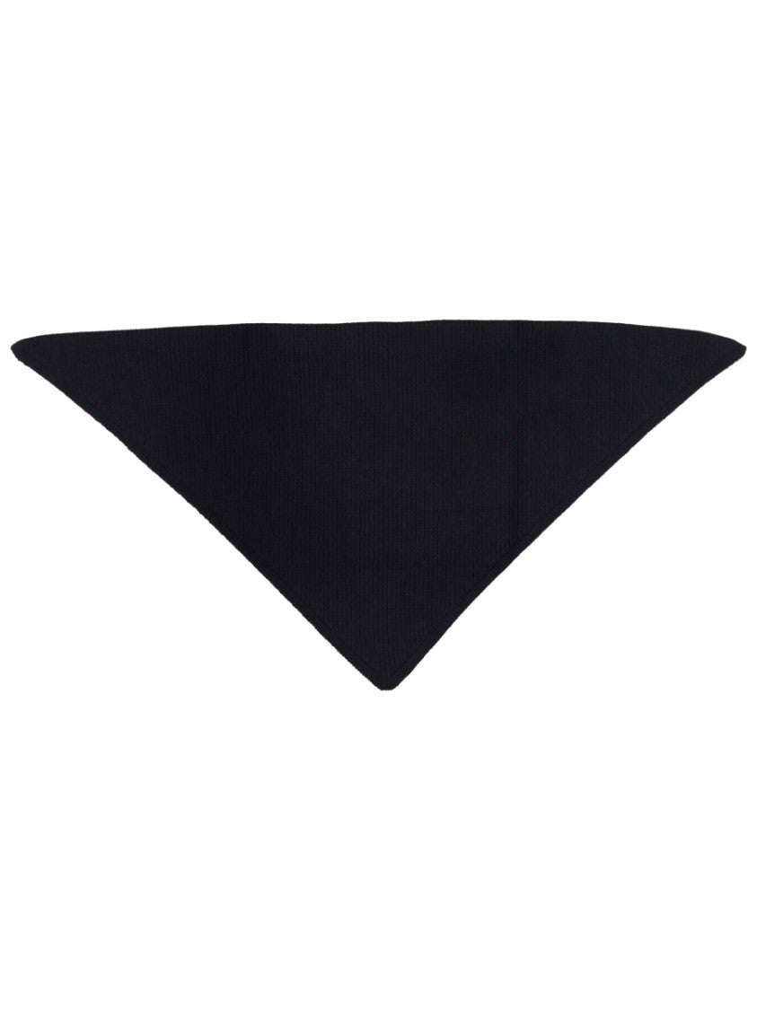 Studio Nicholson Triangular Black Scarf In Rws Extrafine Merino Wool