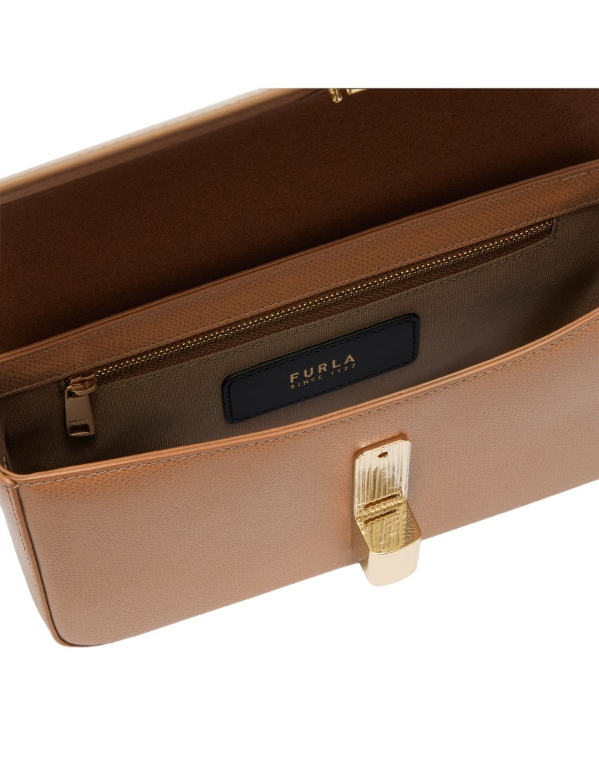 Furla Greige Iride S Leather Bag