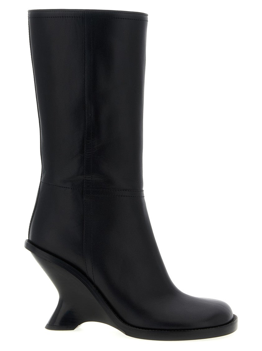 Dries Van Noten Curved Wedge Heel Boots