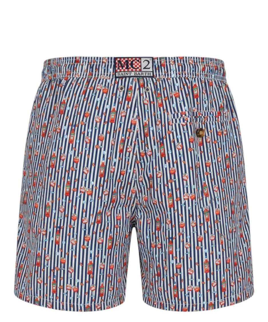 Mc2 Saint Barth Blue Lighting Micro Fantasy Swim Shorts