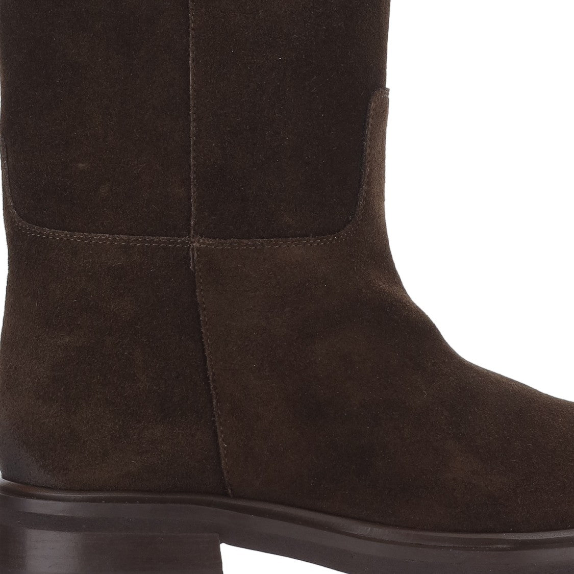 Poeve Dark Suede Mid-Calf Boots