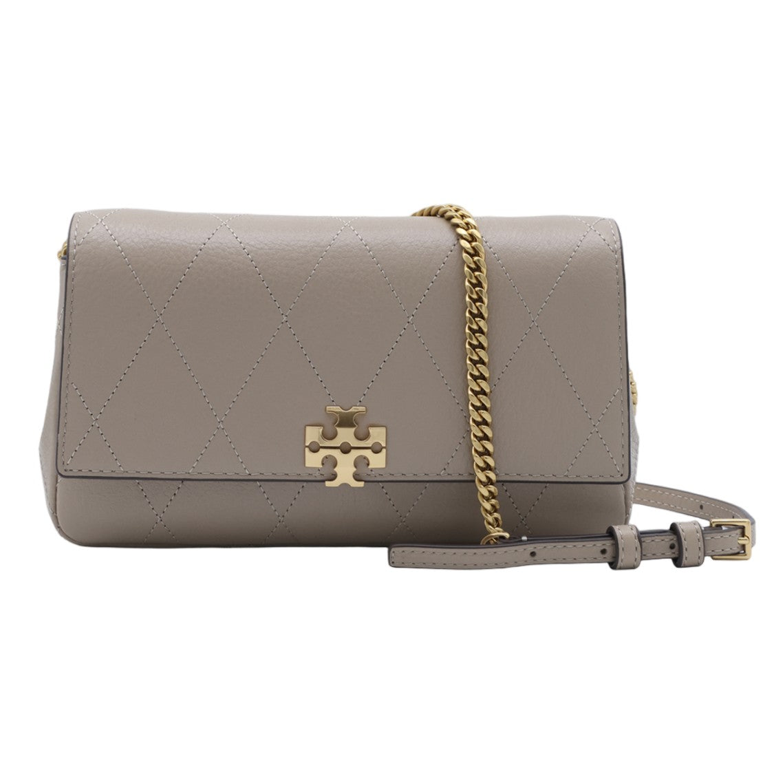Tory Burch Quilted Rectangular Tory Burch Handbag With Gold-Tone Logo Clasp