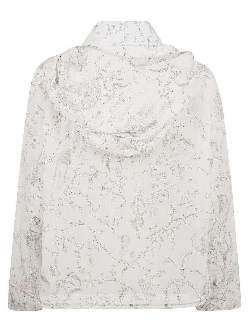 Fabiana Filippi Floral-Print Lightweight Coat With Button-Up Front