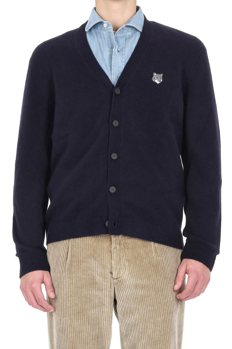 Maison Kitsuné Fox Comfort Fit Wool Cardigan