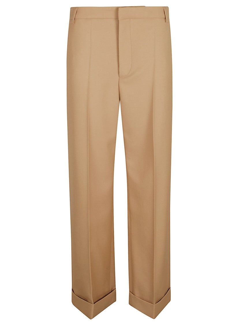 Valentino Garavani Tailored Trousers With Cuffed Hem