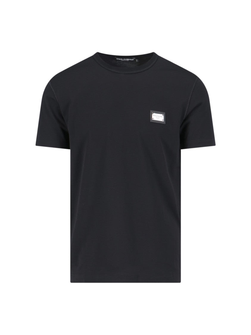 Dolce & Gabbana Logo Plaque T-Shirt – Black