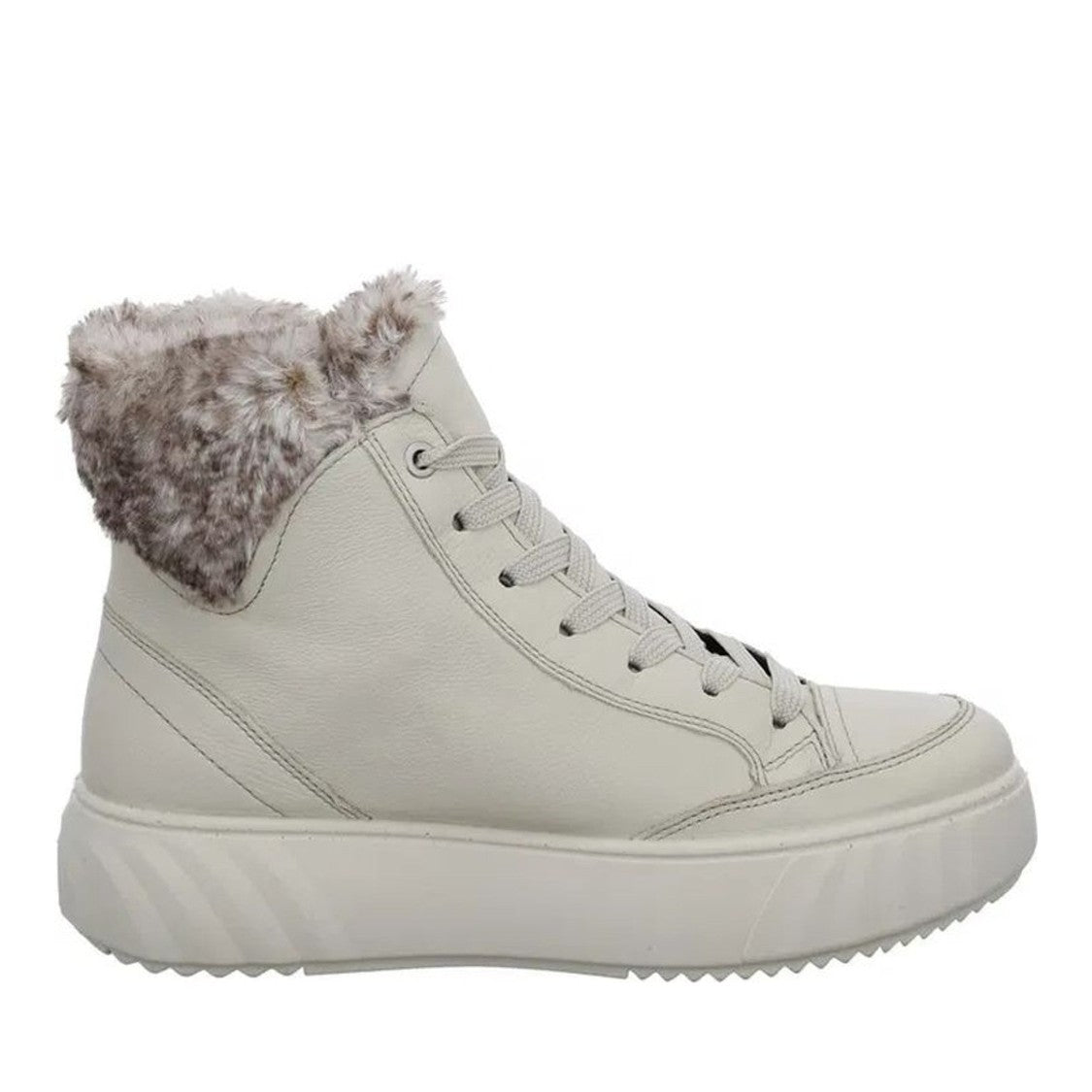 Ara Beige Monaco Insulated Leather Wedge Boots
