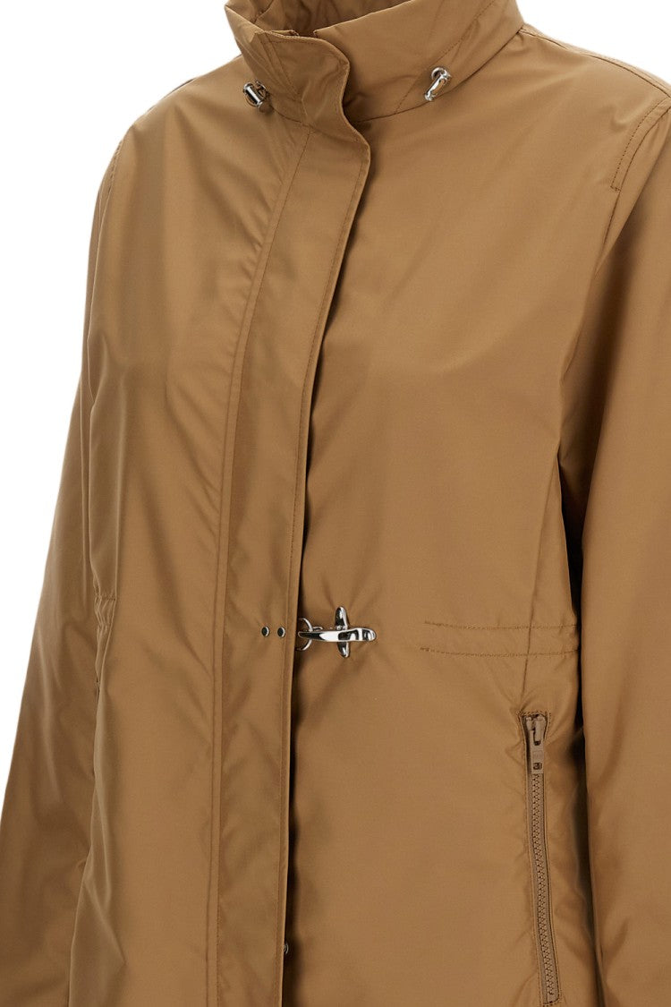 Fay Water-Repellent Poplin Overcoat With Adjustable Features
