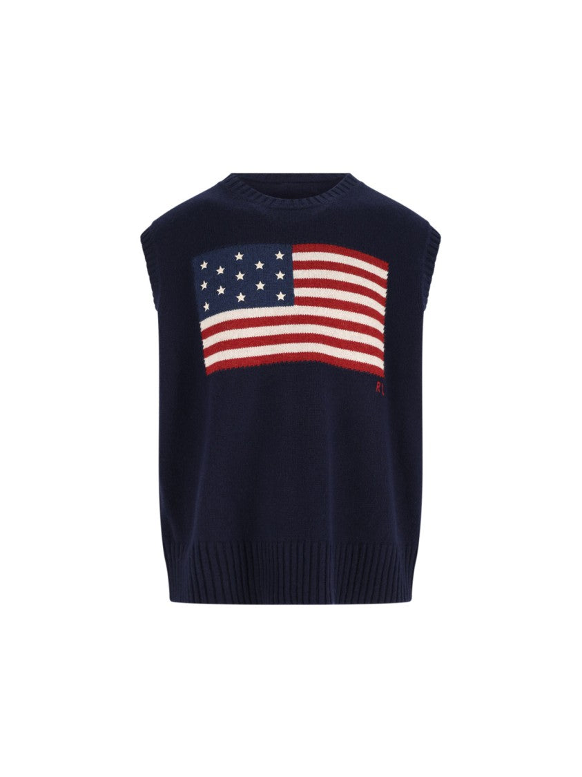 Polo Ralph Lauren Flag Sweater Vest – Navy