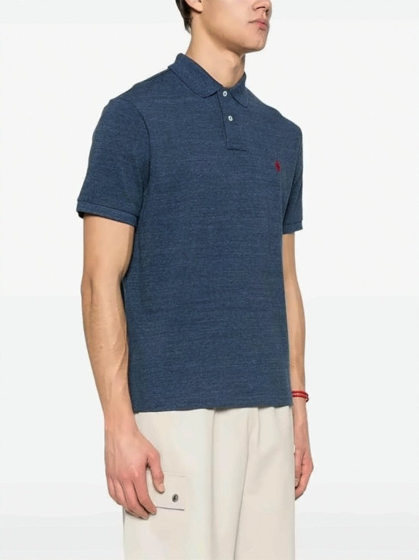 Polo Ralph Lauren Classic Short-Sleeve Polo Shirt With Heathered Texture