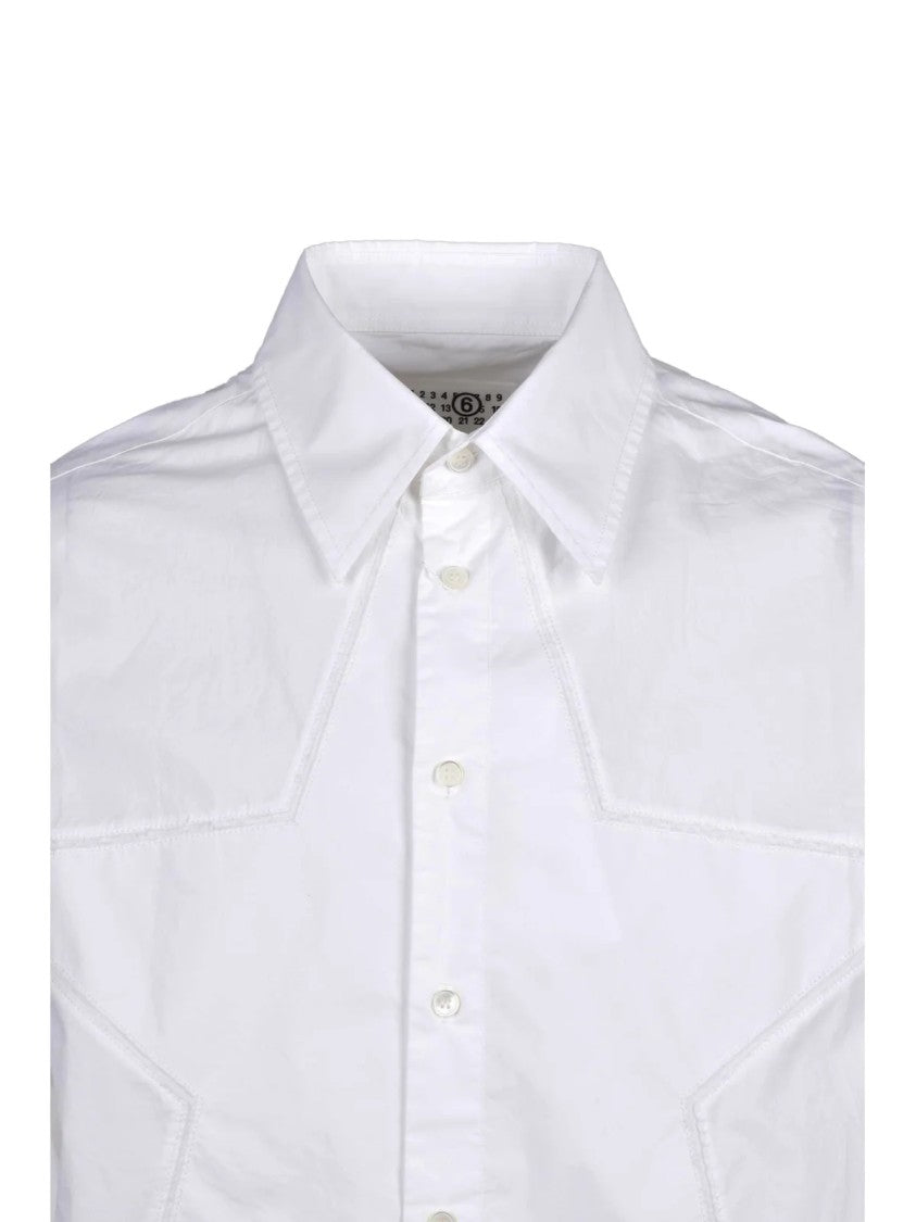 Mm6 By Maison Margiela White Cotton Star Shirt