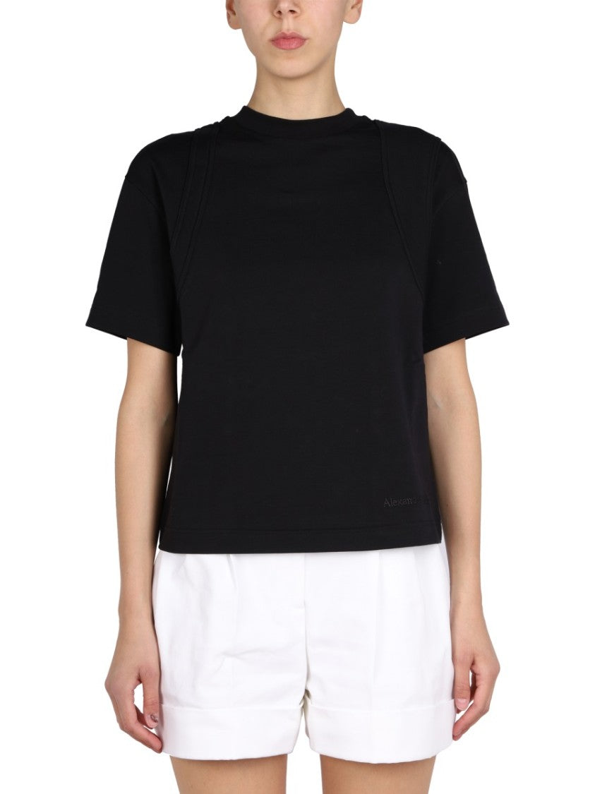 Alexander Mcqueen Minimalist Crewneck T-Shirt With Subtle Branding