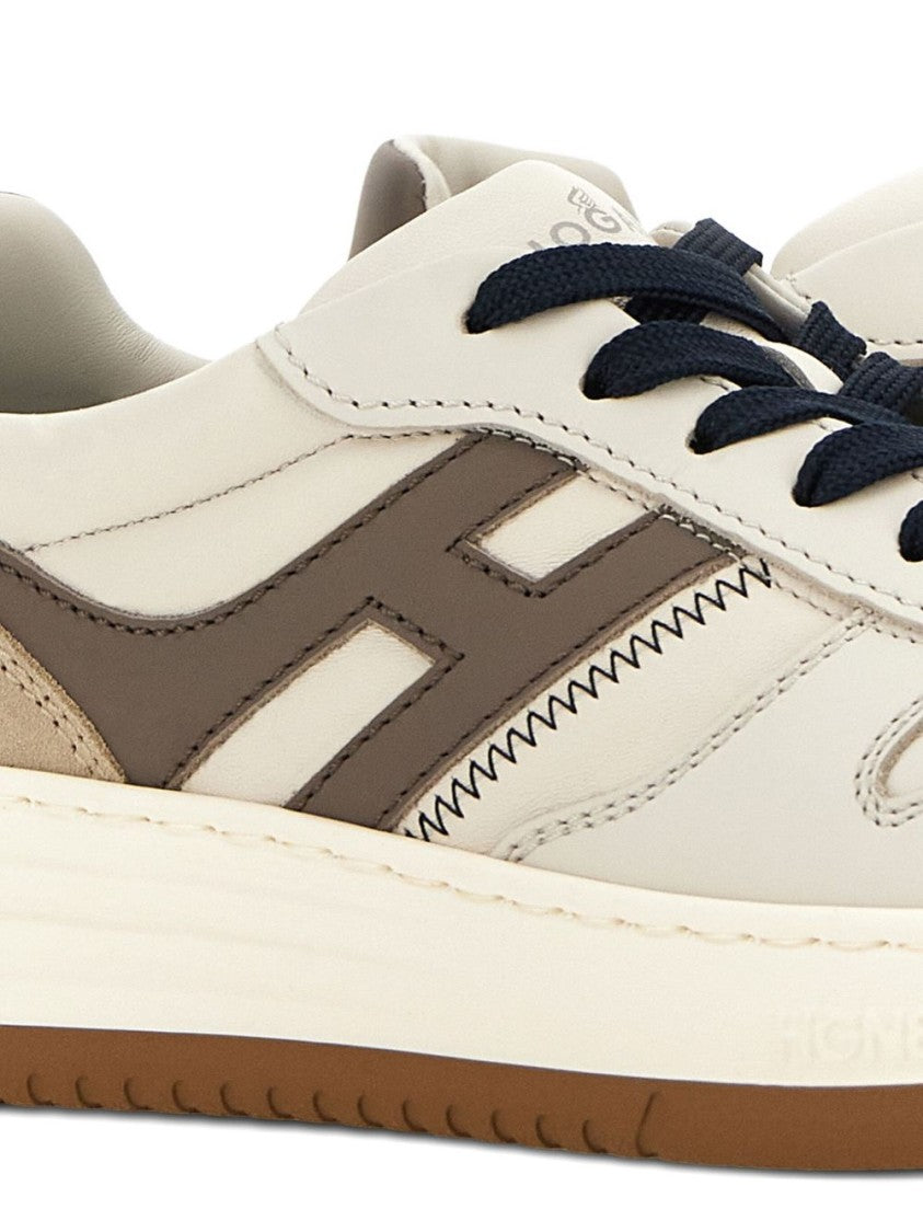 Hogan Beige Leather Sneakers