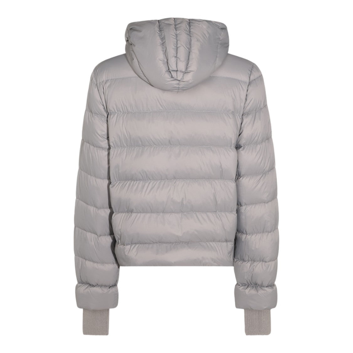 Rick Owens Padded Jacket With Horizontal Quilting And Hood