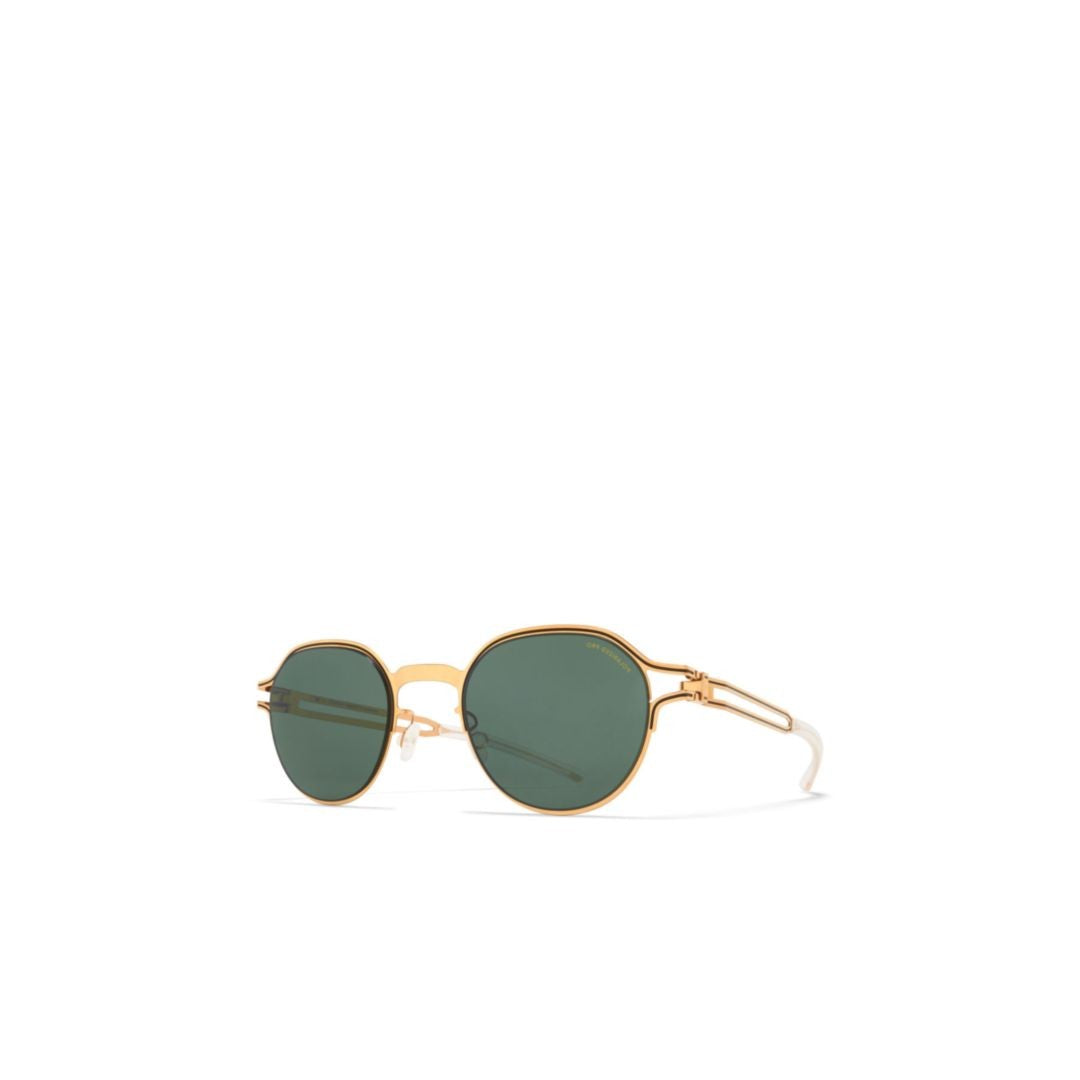 Mykita Vaasa Geometric Deep Green Lens Sunglasses