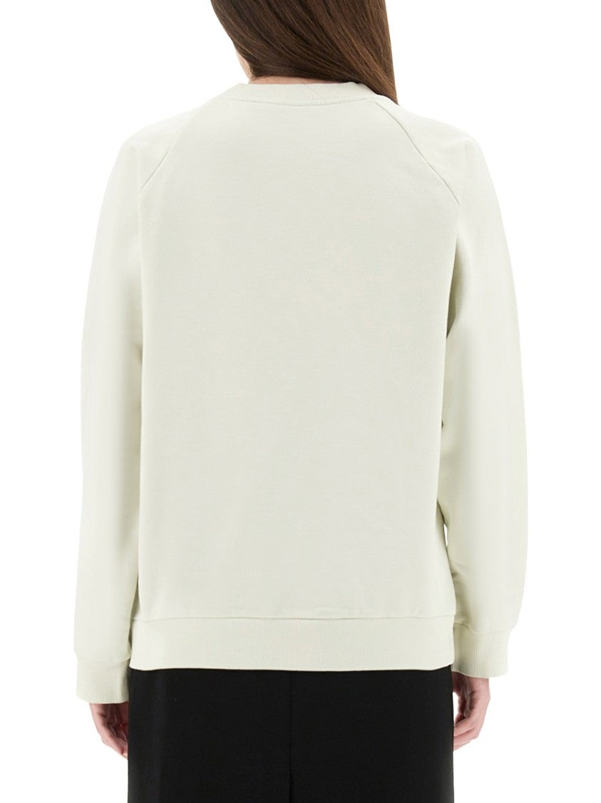 Marni White Cotton Sweatshirt With Tulip Print