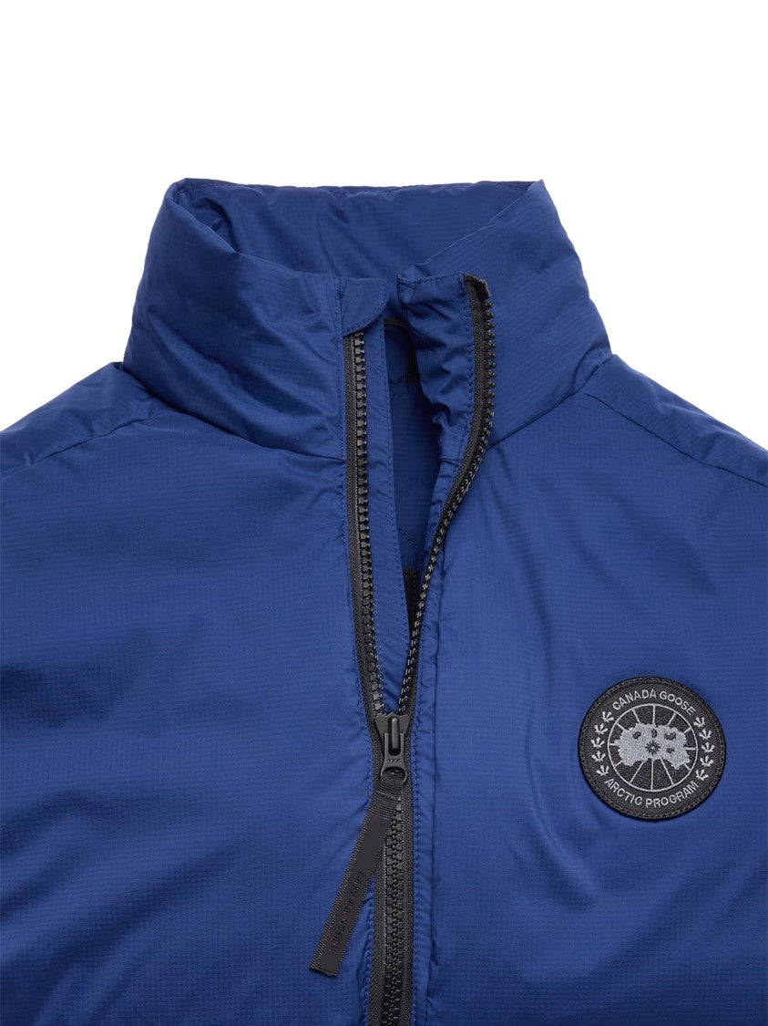 Canada Goose Padded Blue Lodge Vest With High Collar