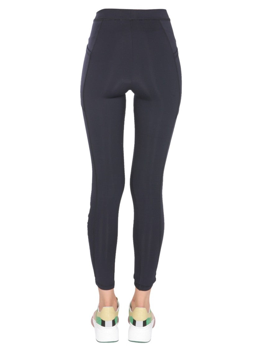 Stella Mccartney Fitted Black Leggings With Elastic Waist