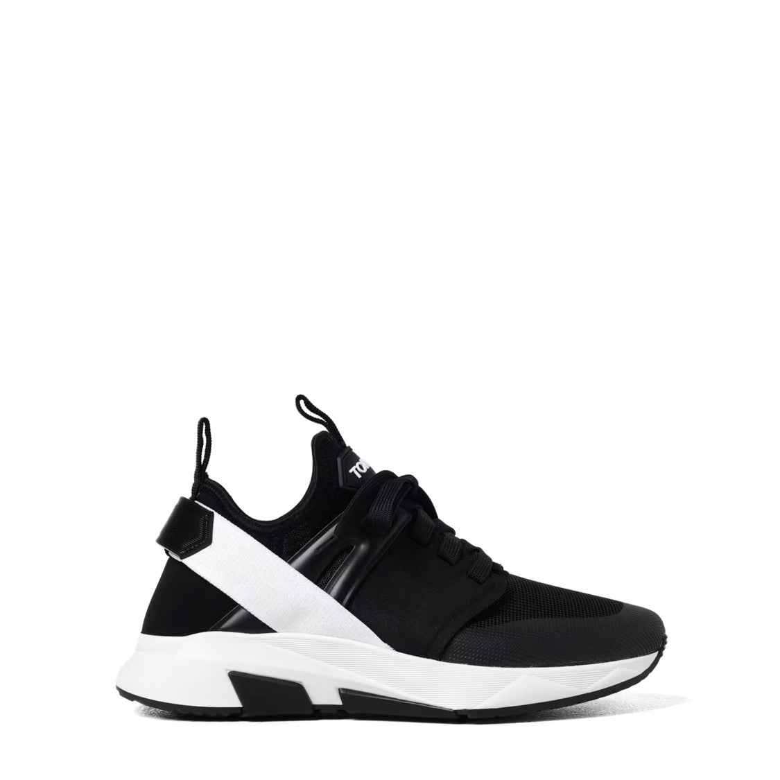 Tom Ford Black Sneakers With Contemporary Strap Detail