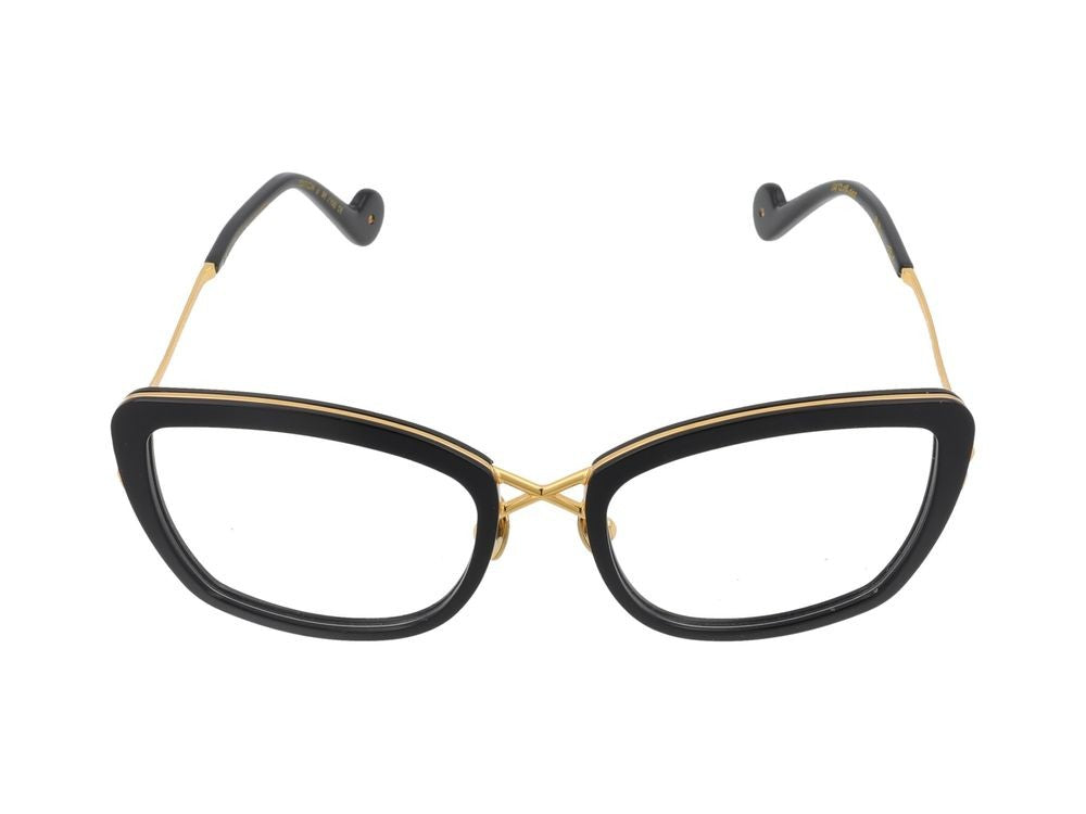 Anna-Karin Karlsson Oversized Gold Accent Square Frame Eyeglasses