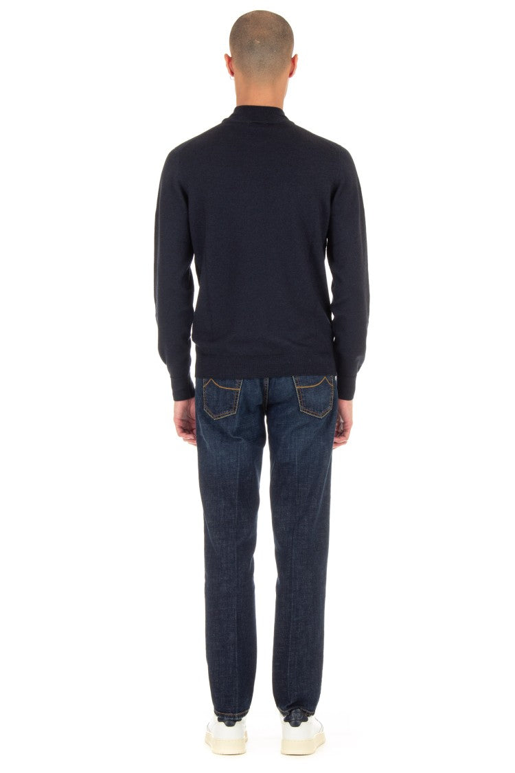 Drumohr Frosted Wool Turtleneck Sweater