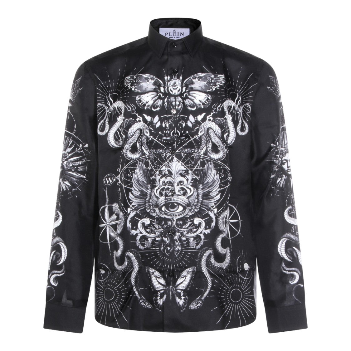 Philipp Plein Tailored Black Shirt With Button-Down Front