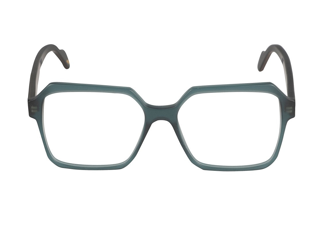 Kador Teal Kiara Geometric Square Eyeglasses