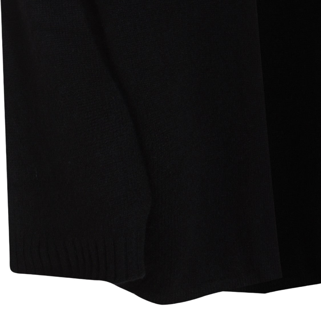 Not Shy Open-Front Black Sweater With High Collar
