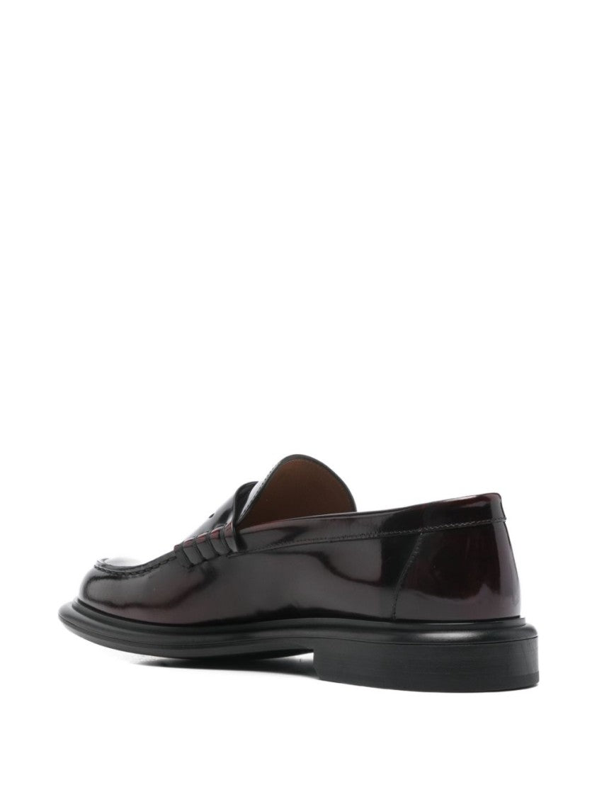 Givenchy Bordeaux Silk And Nylon Pointed Flats