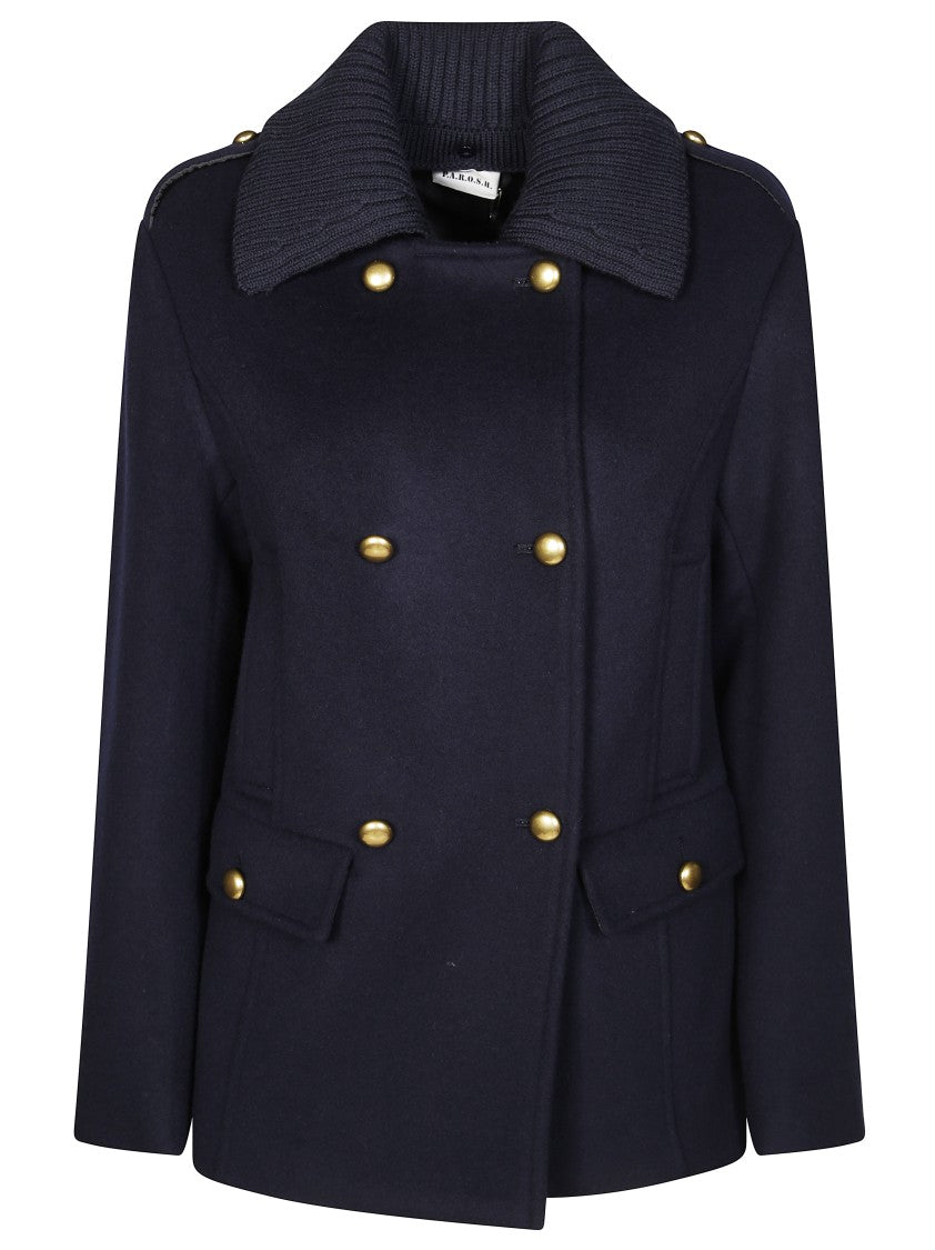 Parosh Double-Breasted Wool Jacket With Tailored Fit