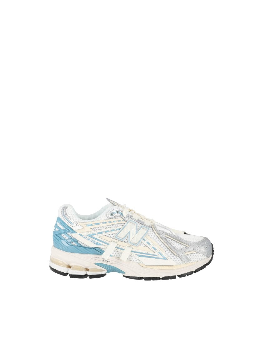 New Balance Silver/Sea Salt Synthetic-Mesh Sneakers