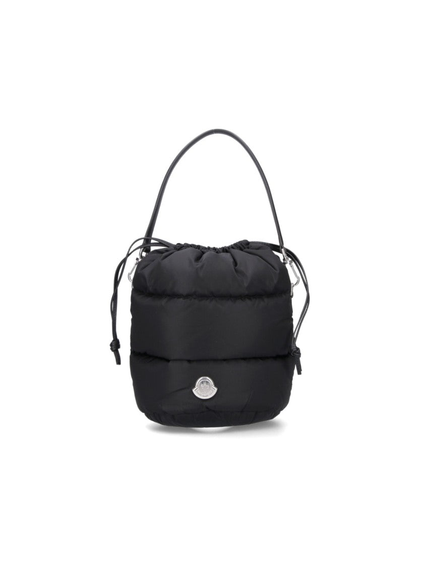 Moncler Black Caradoc Quilted Nylon Bucket Bag