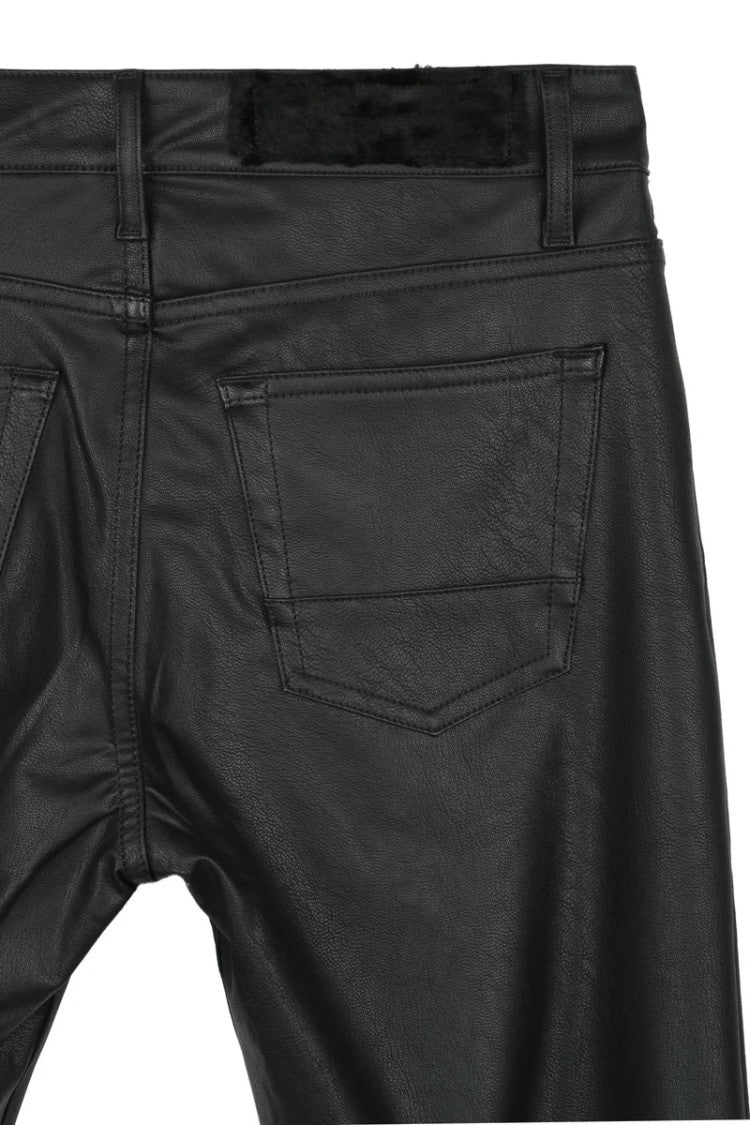Michele Paoloni Faux Leather Trousers - Black