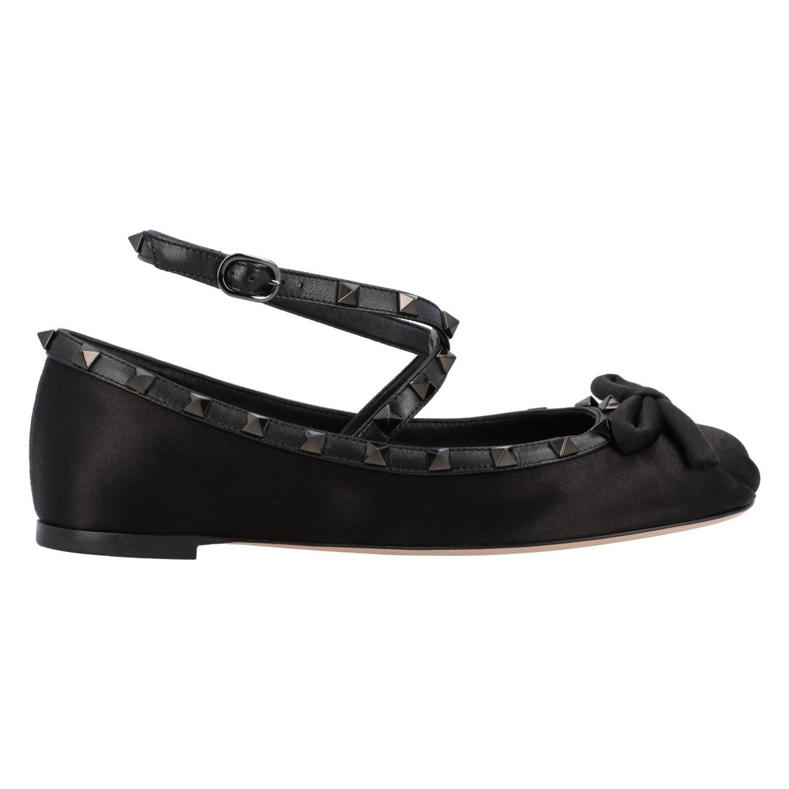 Valentino Rockstud Ballerinas Black
