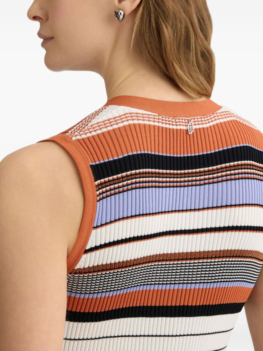Liu Jo Vibrant Striped Maxi Dress
