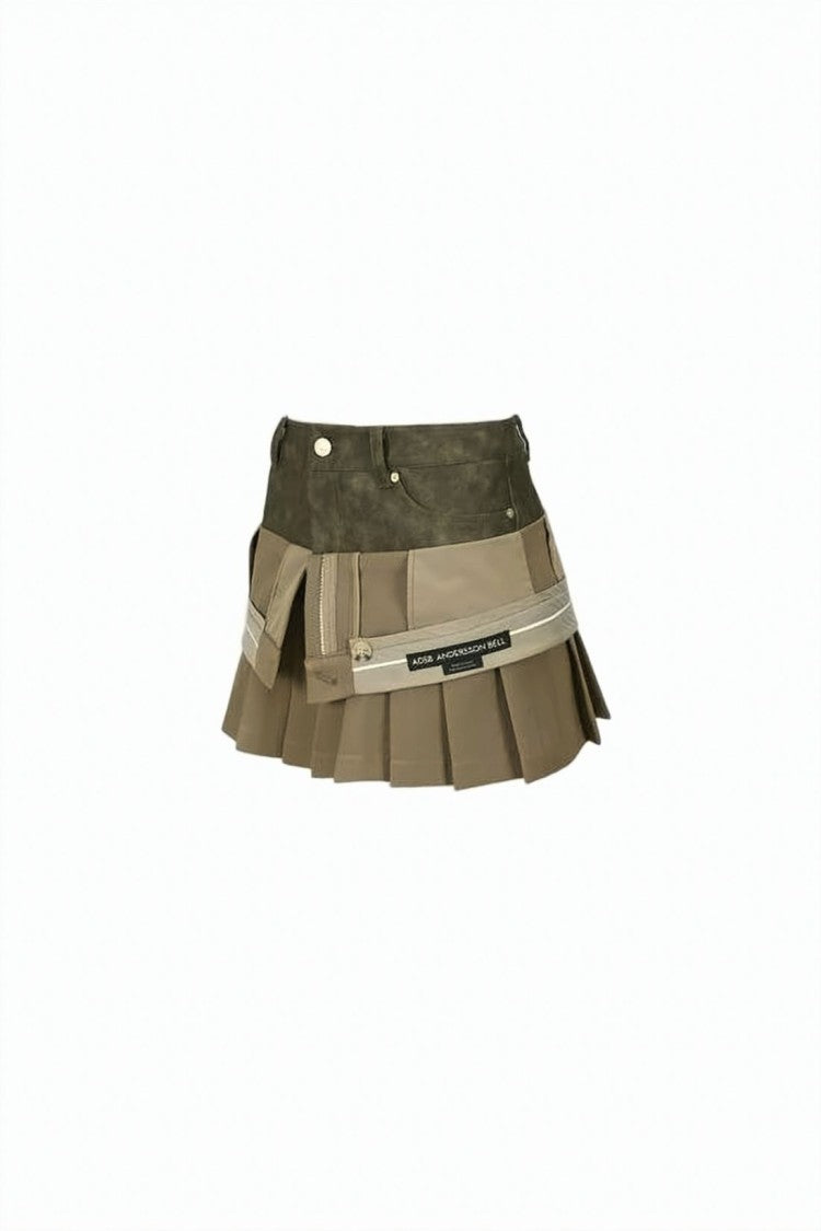 Andersson Bell Structured Mini Skirt With Pleated Panels