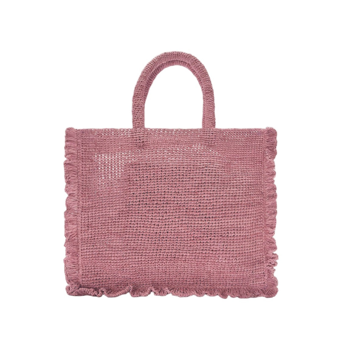 Mc2 Saint Barth Textured Woven Raffia Tote Bag With Contrasting Logo