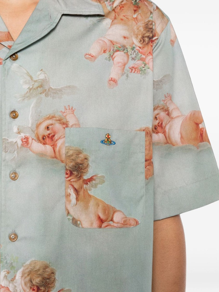 Vivienne Westwood Vintage Cherub Print Short-Sleeve Shirt