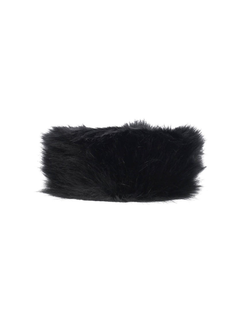 Ruslan Baginskiy "Pillbox" Fur Hat Black
