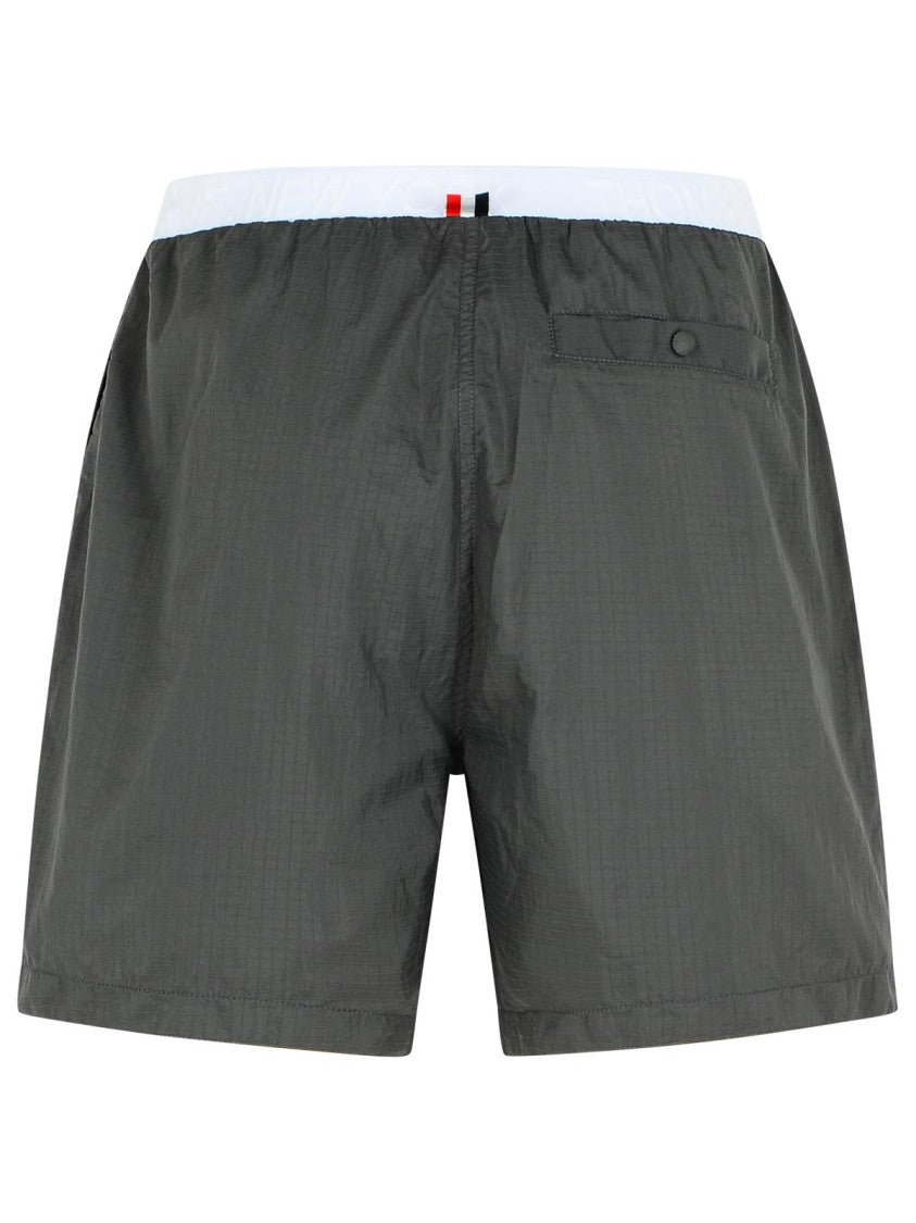 Thom Browne Grey Polyamide Bermuda Shorts