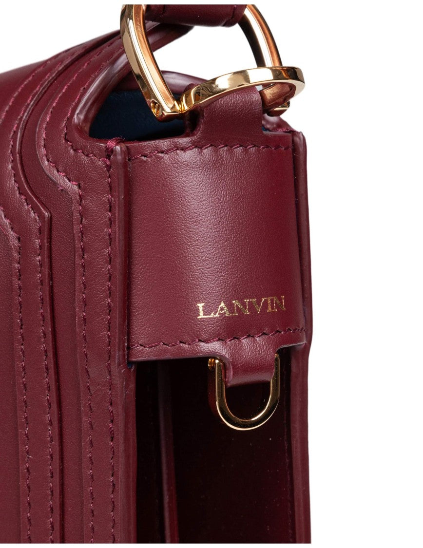 Lanvin Compagnon Shoulder Bag In Burgundy Leather