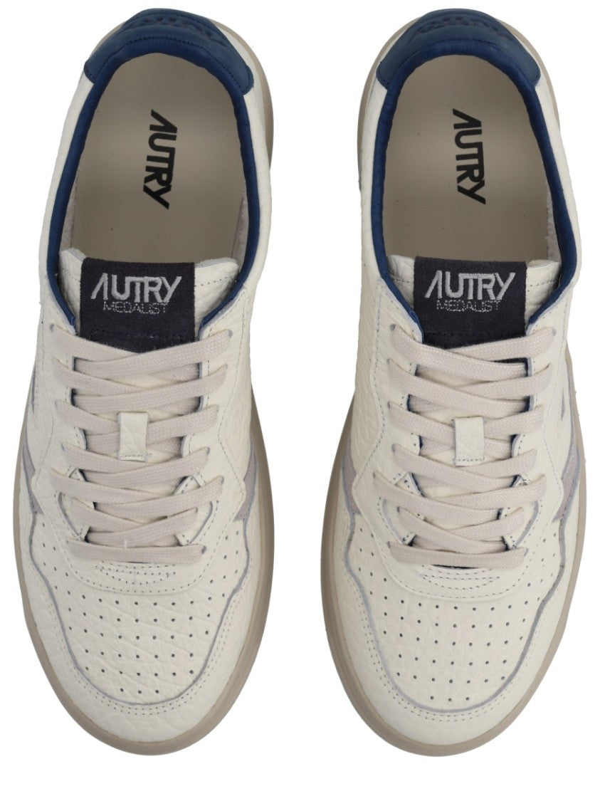 Autry Perforated Cow Leather Sporty Sneakers