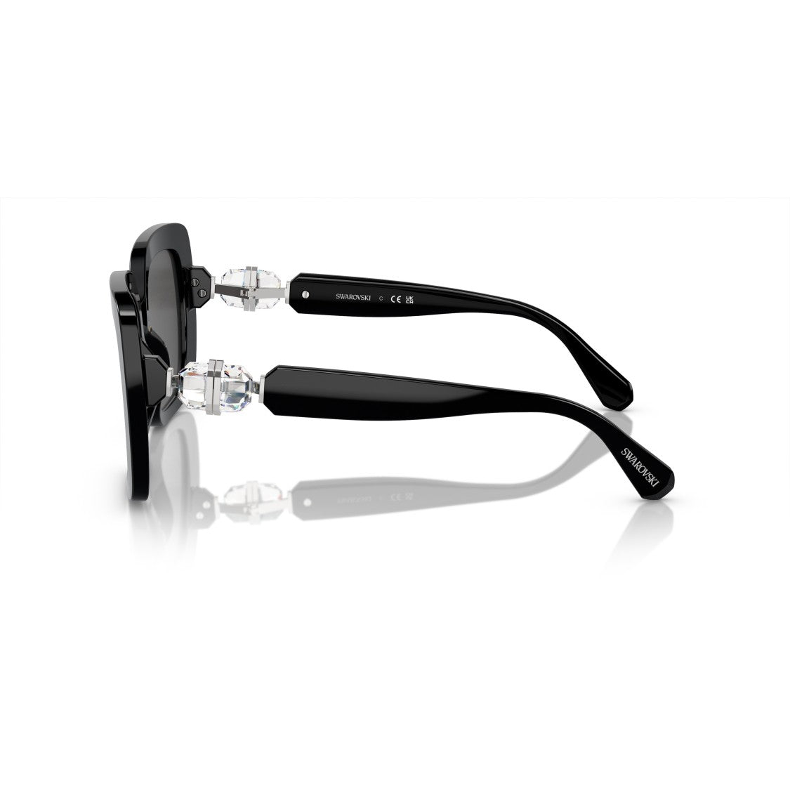 Swarovski 0Sk6001 Oversized Square Frame Sunglasses With Crystal Embellishment