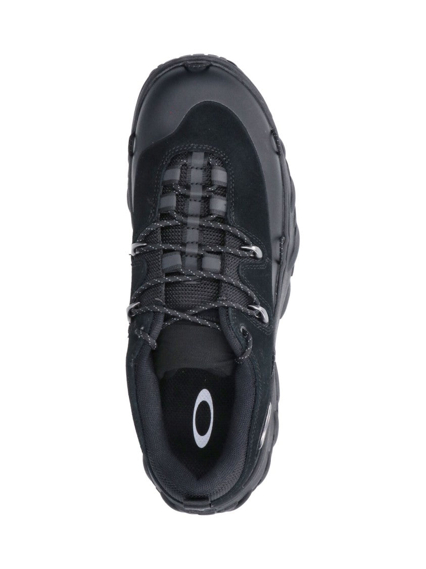 Oakley Black Meridian Low Ext Leather Rubber Sole Sneakers