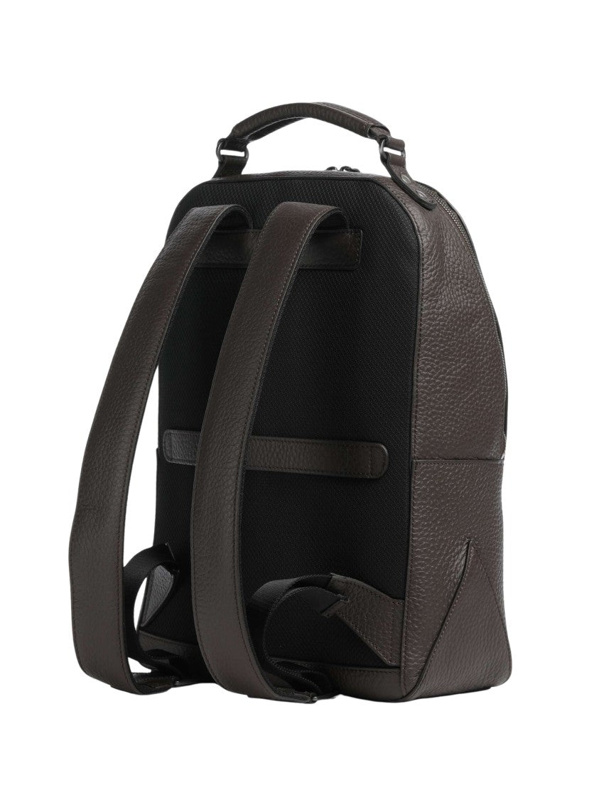 The Bridge Manfredi Grained Calf Leather Backpack