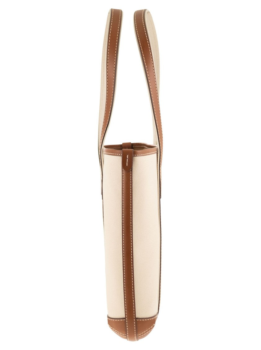 Polo Ralph Lauren Small Cotton And Leather Tote Bag