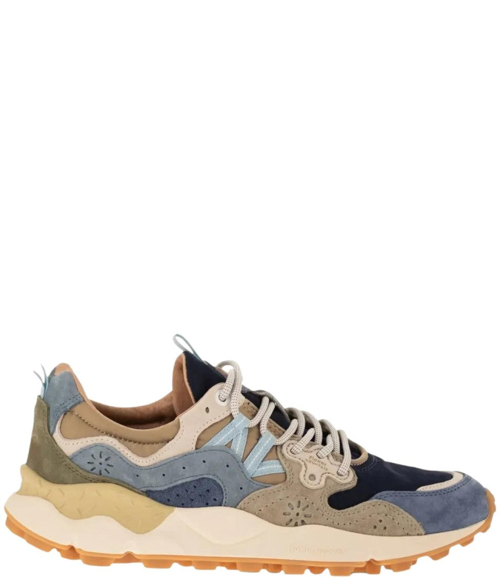 Flower Mountain Multi-Layered Sneakers With Rugged Sole And Intricate Perforations